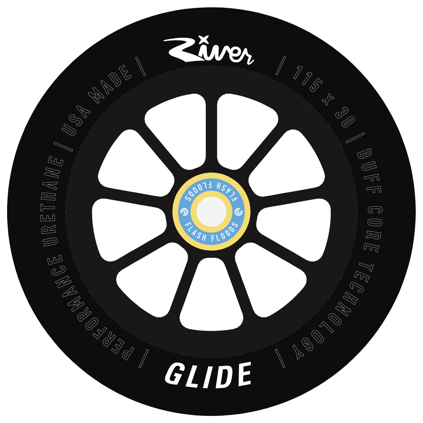 River Wheels Glide 30mm x 115mm “Shadow” (Black on Black)